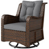 PE Rattan 360° Swivel Patio Chair with Cushion