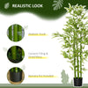 5FT Artificial Bamboo Tree Faux Decorative Plant in Nursery Pot for Indoor Décor