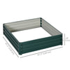 4' x 4' x 1' Raised Garden Bed Galvanized Steel Planter Box for Vegetables, Flowers, Herbs, Green
