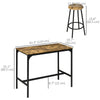 5-Piece Bar Table Set for 4, Industrial Counter Height Bar Table and Chairs for Kitchen, Dining Room, Rustic Brown