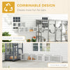 Cat Tunnel, Outdoor Cat Enclosure with Combinable Design, 8 Doors, 98
