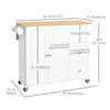 Kitchen Island on Wheels, Kitchen Cart with Drop Leaf, Drawers
