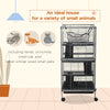 4-Tier Rolling Small Animal Cage, Deluxe Guinea Pig Cage, Ferret Cage for Mink Chinchilla Kitten Rabbit