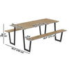 5.7 FT Outdoor Picnic Table with 2