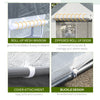 6.6' x 10' x 7' Heavy Duty Walk-In Greenhouse Vegetable Seed Growth Tent Outdoor Plant Growing Tunnel Warm House Flower Shed Backyard, White