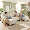 Modular U Shaped Couch, Sectional Sofa with Double Chaises and Spring Cushions