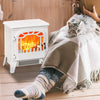 Freestanding Electric Fireplace Stove Heater with Realistic Flame Effect, Overheat Protection, 750W/1500W