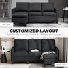 L-Shape Sofa, Modern Sectional Couch with Ottoman, Corner Sofa for Living Room