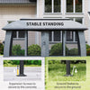 10' x 20' Patio Gazebo, Outdoor Gazebo Canopy Shelter with Netting, Vented Roof for Garden Dark Grey