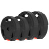 Soozier 1-Inch Weight Plates, Barbell Weights Set for Weightlifting and Strength Training, 2 x 17lbs + 2 x 11lbs
