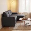 L-Shape Sofa, Modern Sectional Couch with Ottoman, Corner Sofa for Living Room