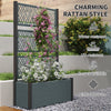 Wicker Outdoor Planter with Trellis, 58