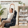 Office Chair with Foot Rest, Ergonomic Reclining Computer Gaming Chair w/ Snow Flannel Fabric, Thick Cushion