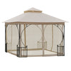 10'x10' Patio Gazebo, Outdoor Garden Canopy for Events Party Backyard with Mosquito Netting