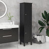 Tall Bathroom Cabinet, Freestanding Storage Organizer with Adjustable Shelves and Cupboards, 15