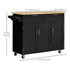Modern Kitchen Island, Utility Kitchen Serving Cart with 2 Storage Drawers & Cabinets for Dining Room