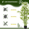 5FT Artificial Bamboo Tree Faux Decorative Plant in Nursery Pot for Indoor Décor
