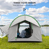 2000mm Waterproof SUV Tent, Car Tent with 3 Doors and Mesh Window, for 5-6 Person Camping Travel, Grey and Green
