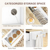 Kitchen Island with Storage, Rolling Kitchen Cart with Foldable Drop Leaf, Power Outlet and USB Ports