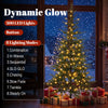 7ft Prelit Sparse Christmas Tree with Downswept Hinges Warm White LED Lights, Green