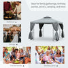 10' x 10' Patio Gazebo Outdoor, Canopy Shelter with Double-tier Roof, Pavilion Sidewalls for Garden Events, Dark Grey