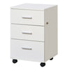 Mobile Filing Cabinet with Wheels, 3 Drawer File Cabinet with Lock and Keys for Home Office, White