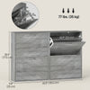 Shoe Storage Cabinet with 4 Flip Drawers, Narrow and Slim, 12-20 Pair of Shoes Organizer for Hallway, Entryway, Grey