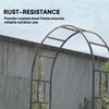 7.3ft Steel Garden Arch Trellis, Garden Arbor Trellis for Climbing Plants Roses Wisteria Vines, Flower Arch Wedding Arch Stand for Bridal Party Ceremony Decoration, Black