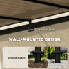 11' x 10' Outdoor Pergola, Wall Mounted Hardtop Lean-to Gazebo with Polycarbonate Roof and Metal-Aluminium Frame