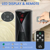 Freestanding Tower Fan Cooling for Home Bedroom with 3 Speed, 12h Timer, Oscillating, LED Sensor Panel, Remote Controller, Black