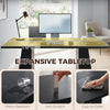 63 Inch Computer Desk with Trapezoidal Frame Light Black Wood Grain