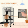 Steel Small Animal Cage for Guinea Pig, Ferret, Chinchilla, Kitten and Rabbit, Black