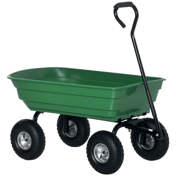 Steel Garden Cart with Handle and 10