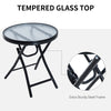 3pc Patio Rocking Chair Set, Folding Outdoor Rocking Chairs and Table Bistro Set w/ Breathable Mesh Seat & Backrest, Headrest for Park, Backyard, Garden, Grey