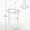 1-3 Step Handrails for Outdoor Steps, Porch Deck Railing, Metal Outdoor Stair Railing with Installation Kit, White
