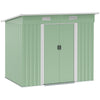 7'x 4' Metal Patio Storage Shed Garden Lockable Shed Tool Utility Storage Unit