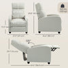 Single Recliner Sofa, Manual Home Theater Seating, Single Reclining Sofa Chair with Padded Seat for Living Room