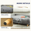 Washable Dog Sofa for Large Dogs, Elevated Pet Couch with Anti-slip Foot Pads, Dark Grey