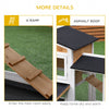 2-tier Wood Rabbit Hutch Backyard Bunny Cage Small Animal House w/ Ramp and Outdoor Run