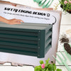 Galvanized Raised Garden Beds, Outdoor Planter Box, Set of 2, for Flowers, Herbs and Vegetables, Green