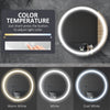 LED Bathroom Mirror for Vanity, Dimmable Lighted Anti Fog Wall Mirror with 3 Temperature Colors, Plug-in, 24 Inch