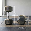 Soozier 2 x 35 lbs Rubber Hex Dumbbell Set for Body Fitness Strength Training Home Office Gym, Black