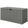 80 Gallon Resin Deck Box, Lockable Outdoor Storage Box, Splash-Resistant & UV Resistant Patio Storage Container