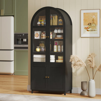 Arched Kitchen Pantry Cabinet, 71