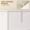 Freestanding Bathroom Cabinet with Glass/Louvred Doors, Tall Bathroom Cabinet for Kitchen, Study, Living Room