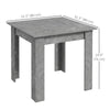 Square Dining Table, Modern Dining Room Table with Faux Cement Effect, Space Saving Small Kitchen Table, Cement Grey
