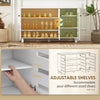 Shoe Cabinet with 3 Slatted Doors, 3-tier Shelving Rack Cabinet with Adjustable Shelves for 15 Pairs of Shoes, White