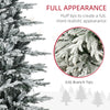 6' Pre Lit Arctic Fir Artificial Flocked Christmas Trees, with Snow Branches, Warm White UL Listed Clear Lights