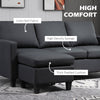 L-Shape Sofa, Modern Sectional Couch with Ottoman, Corner Sofa for Living Room