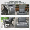 Wicker Adirondack Chair, PE Rattan Outdoor Fire Pit Chair Muskoka Chair with Cushions, Heather Grey